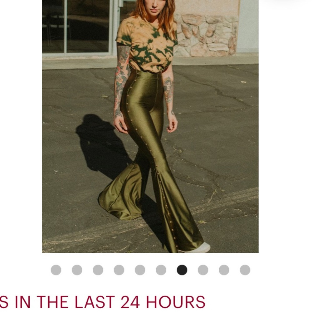 Cat O’Nine High Waist Bell Buttom Pants